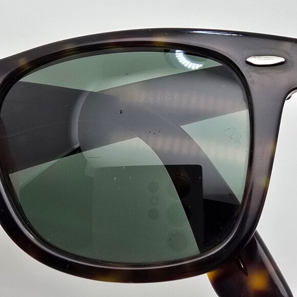 Ray-Ban RB2140 902 Wayfarer Tortoise Frame G-15 Green Glass Lens Sunglasses 50mm - Picture 12 of 13